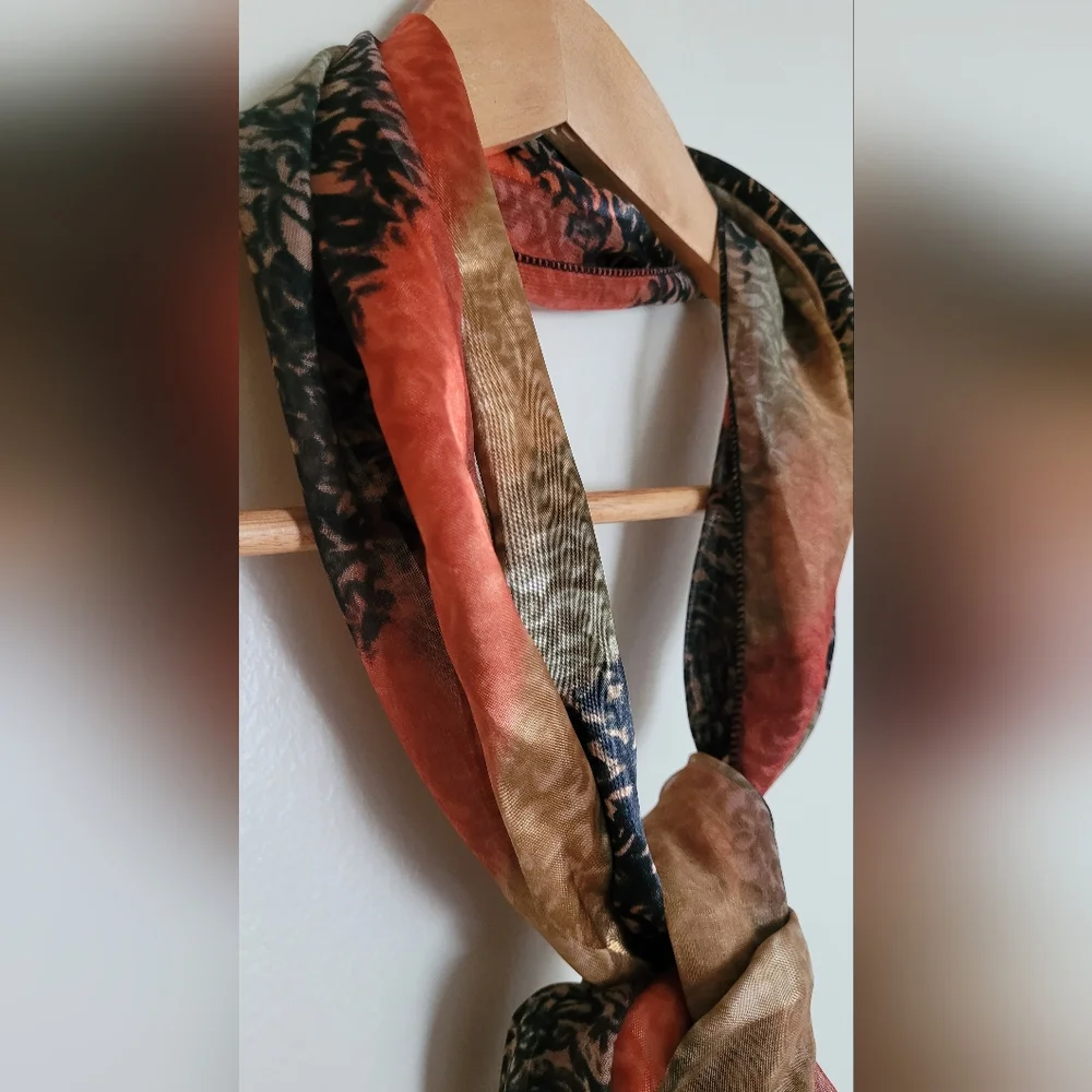Silky Earthy Colored Palette Scarf